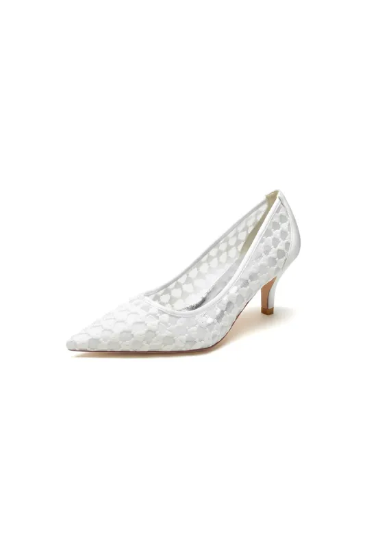 Lace Pointed Toe Wedding Stiletto Heels sold by KissProm