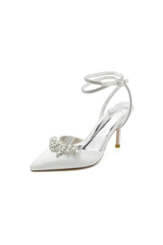 Rhinestone Pointed Toe Stiletto Heels sold by KissProm
