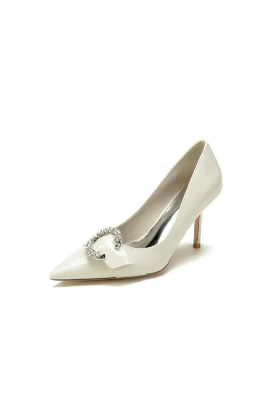 Glitter Crystal Pointed Toe Wedding High Heels sold by KissProm