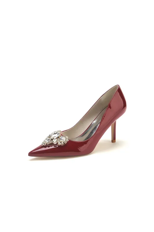 Patent Leather Rhinestone Stiletto Heels sold by KissProm