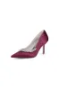 Burgundy High Heels with Crystal Embellishments sold by KissProm