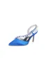 Royal Blue High Heels with Pearl and Crystal Embellishments Description sold by KissProm