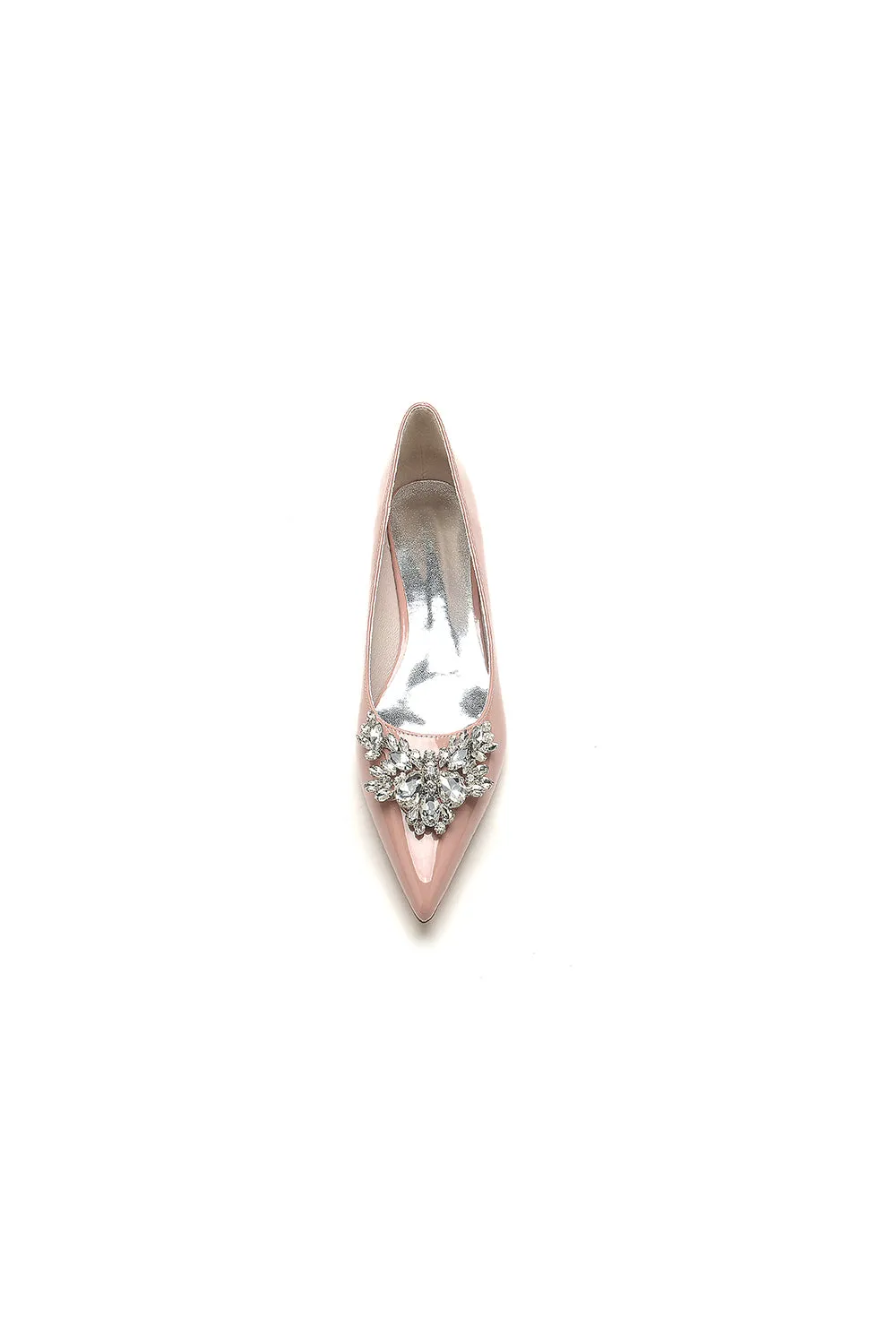 Elegant Black Pointed-Toe Flats with a Crystal Ornament sold by KissProm product image thumbnail 5