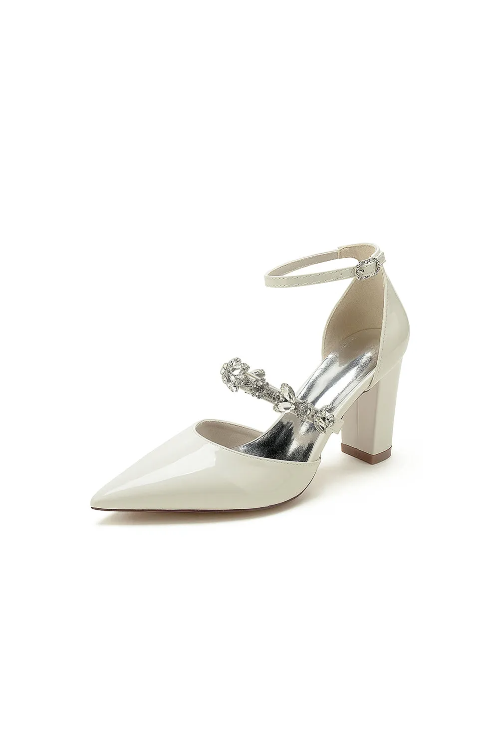 Ivory High Heels with Crystal Accent sold by KissProm