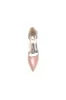 Nude Pink High Heels with Crystal-Embellished Silver Buckle sold by KissProm