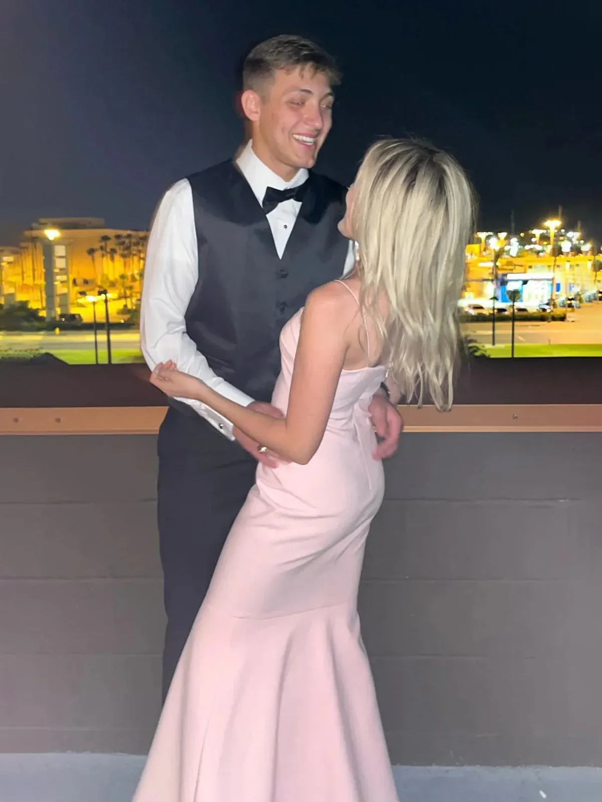 Spade | Pink Spaghetti Straps Mermaid Satin Long Prom Dress sold by KissProm product image thumbnail 2