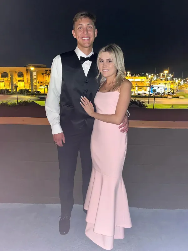 Spade | Pink Spaghetti Straps Mermaid Satin Long Prom Dress sold by KissProm