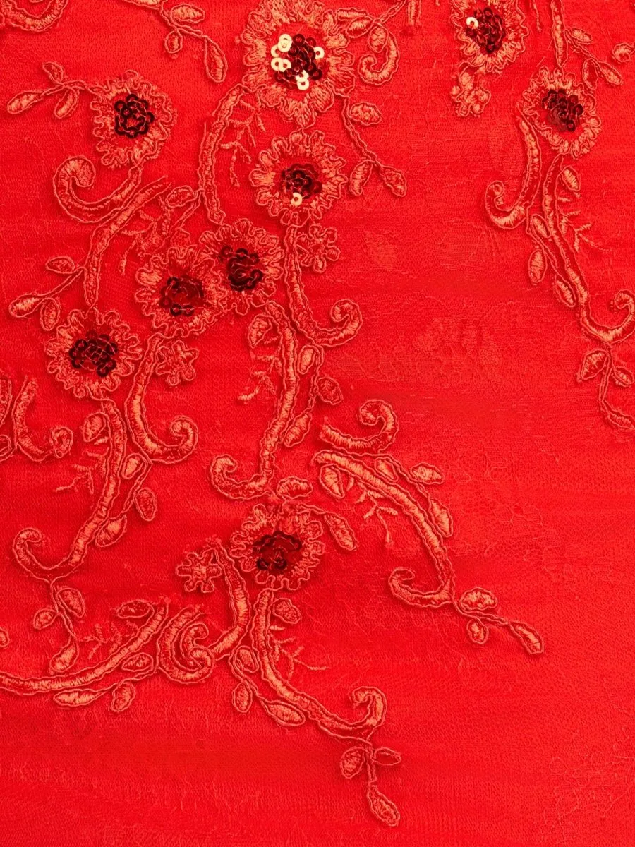 Red Sheath Beaded Flowers Homecoming Dress sold by KissProm product image thumbnail 3