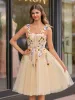 Prirria | 3D Flower Tulle Midi Homecoming Dresses sold by KissProm