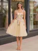 Prirria | 3D Flower Tulle Midi Homecoming Dresses sold by KissProm