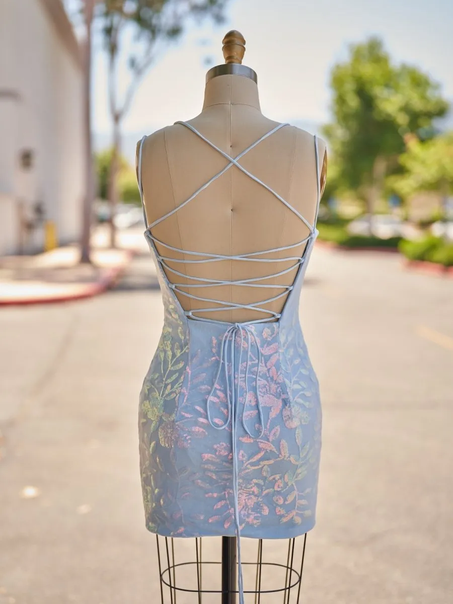 Kasiani | Sky Blue - Bodycon Homecoming Dress sold by KissProm product image thumbnail 2