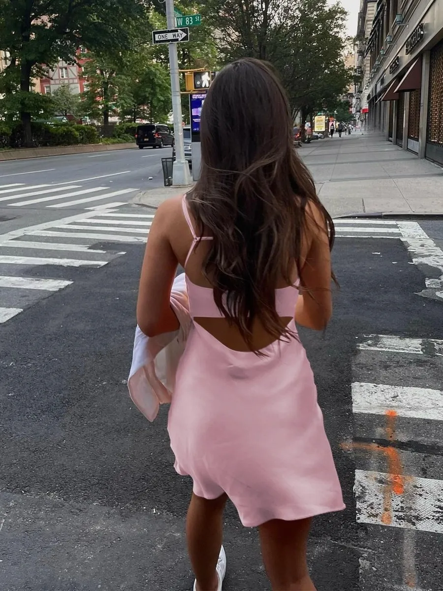 Glyniss | Pink - Straps A-line Short Cocktail Dress sold by KissProm product image thumbnail 2