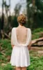 Sweetheart Long Sleeve Chiffon Tulle Lace Satin Dress With Illusion sold by KissProm