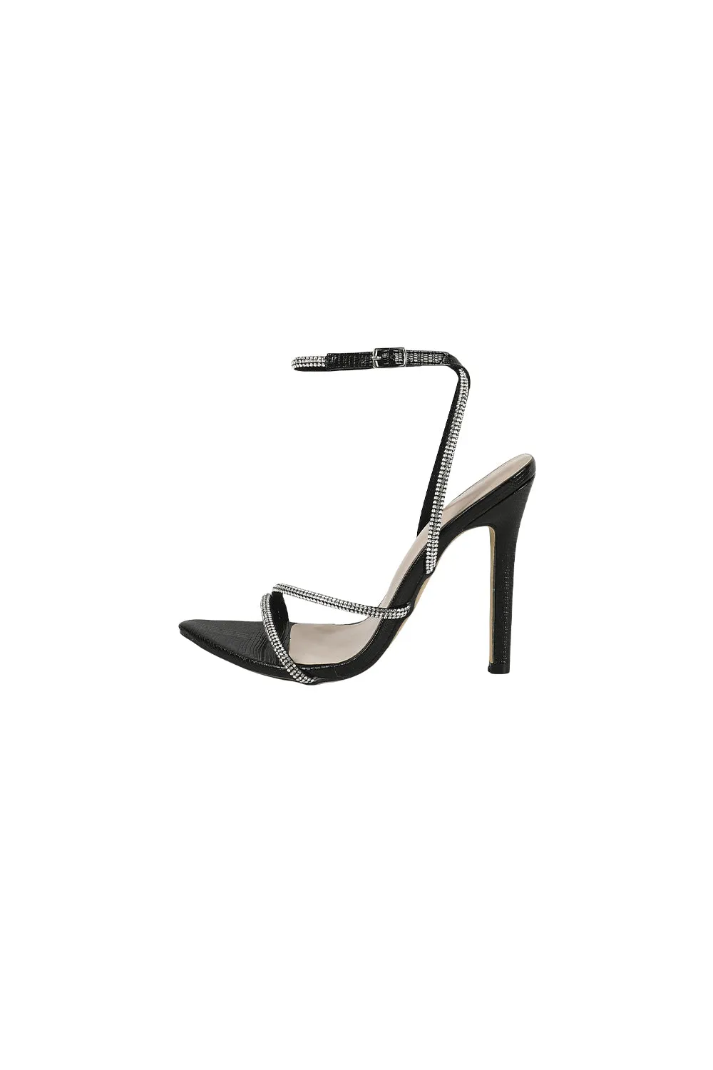 Open Toe Cross Strap Rhinestone Stiletto Sandals sold by KissProm product image thumbnail 4