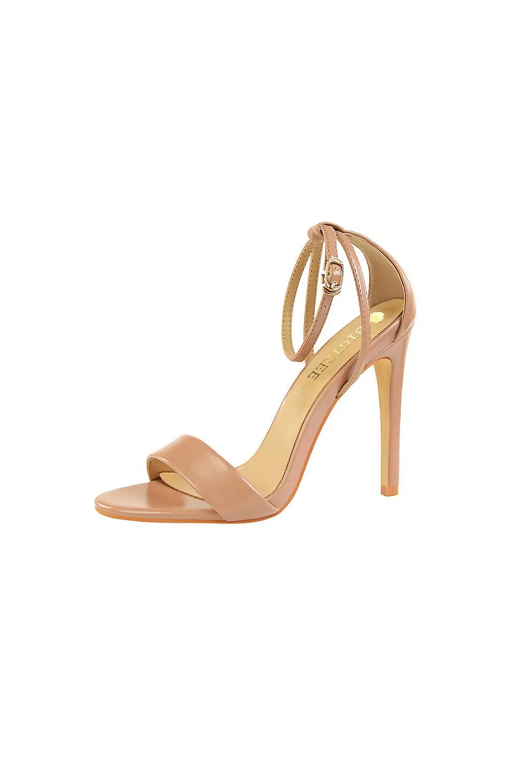 Open Toe Ankle Strap Patent Leather Stiletto Heels sold by KissProm product image thumbnail 3