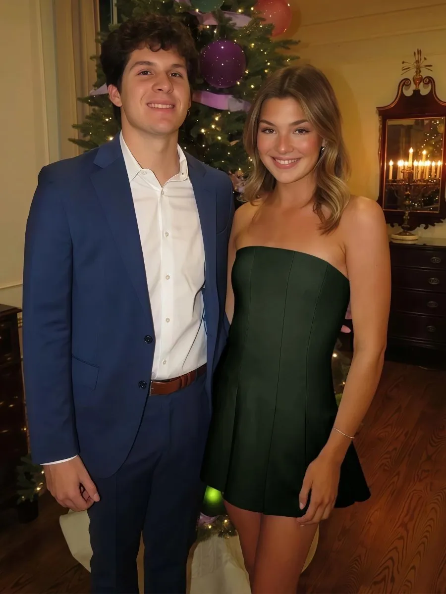 Hydrangea | Dark Green - Strapless Satin Pleated A-line Short Homecoming Dress sold by KissProm