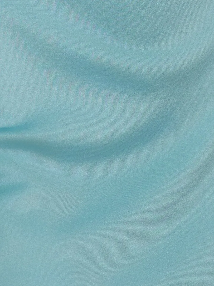 Ryna | Turquoise - Bodycon Off the Shoulder Satin Short Homecoming Dresses sold by KissProm product image thumbnail 5