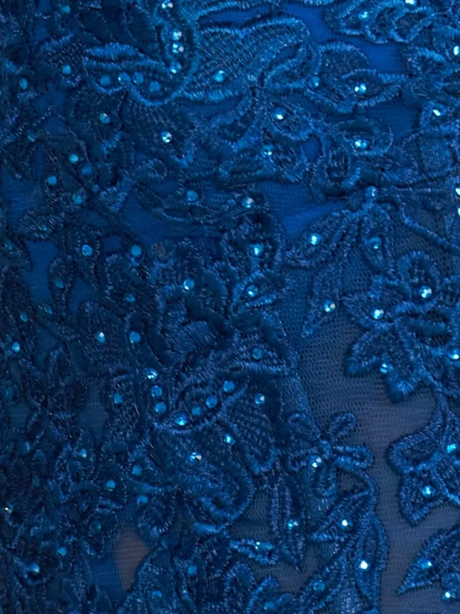 Zalen | Royal Blue - Bodycon Sweetheart Metallic Homecoming Dresses with Appliques sold by KissProm product image thumbnail 5