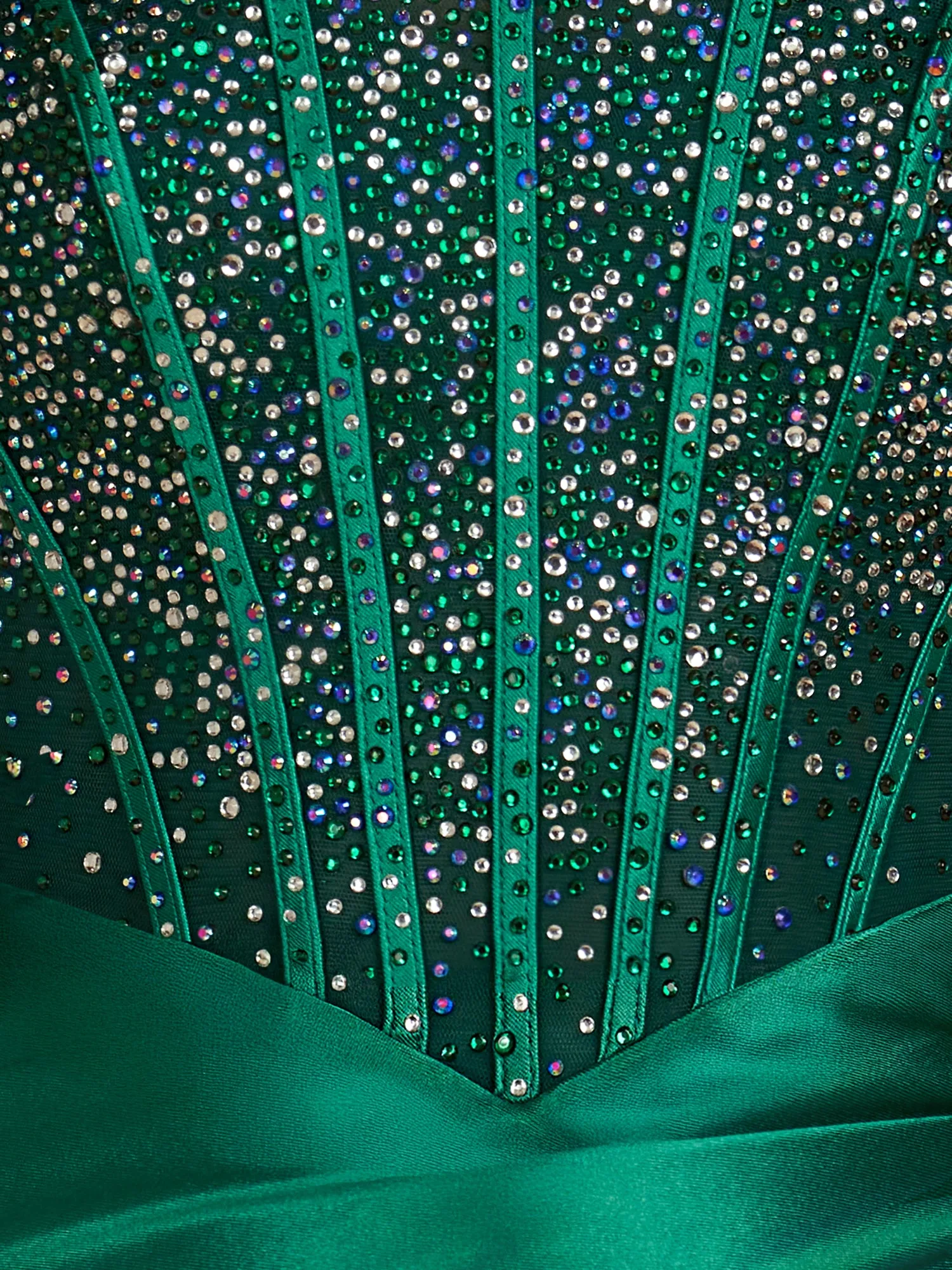 Amine | Dark Green - Bodycon Strapless Satin Corset Homecoming Dresses With Beads sold by KissProm product image thumbnail 5