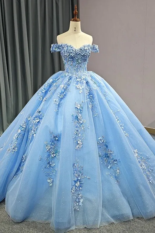 Quinceanera Dress Elegant Sweetheart Off-the-shoulder Appliques Ball Gown sold by KissProm