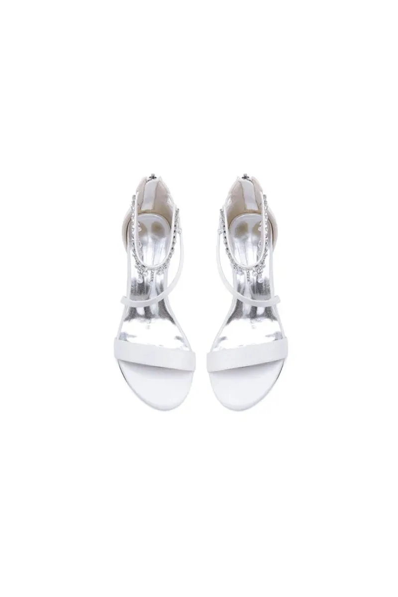 Strappy Heeled Sandals with Pearl and Crystal Embellishments sold by KissProm product image thumbnail 4