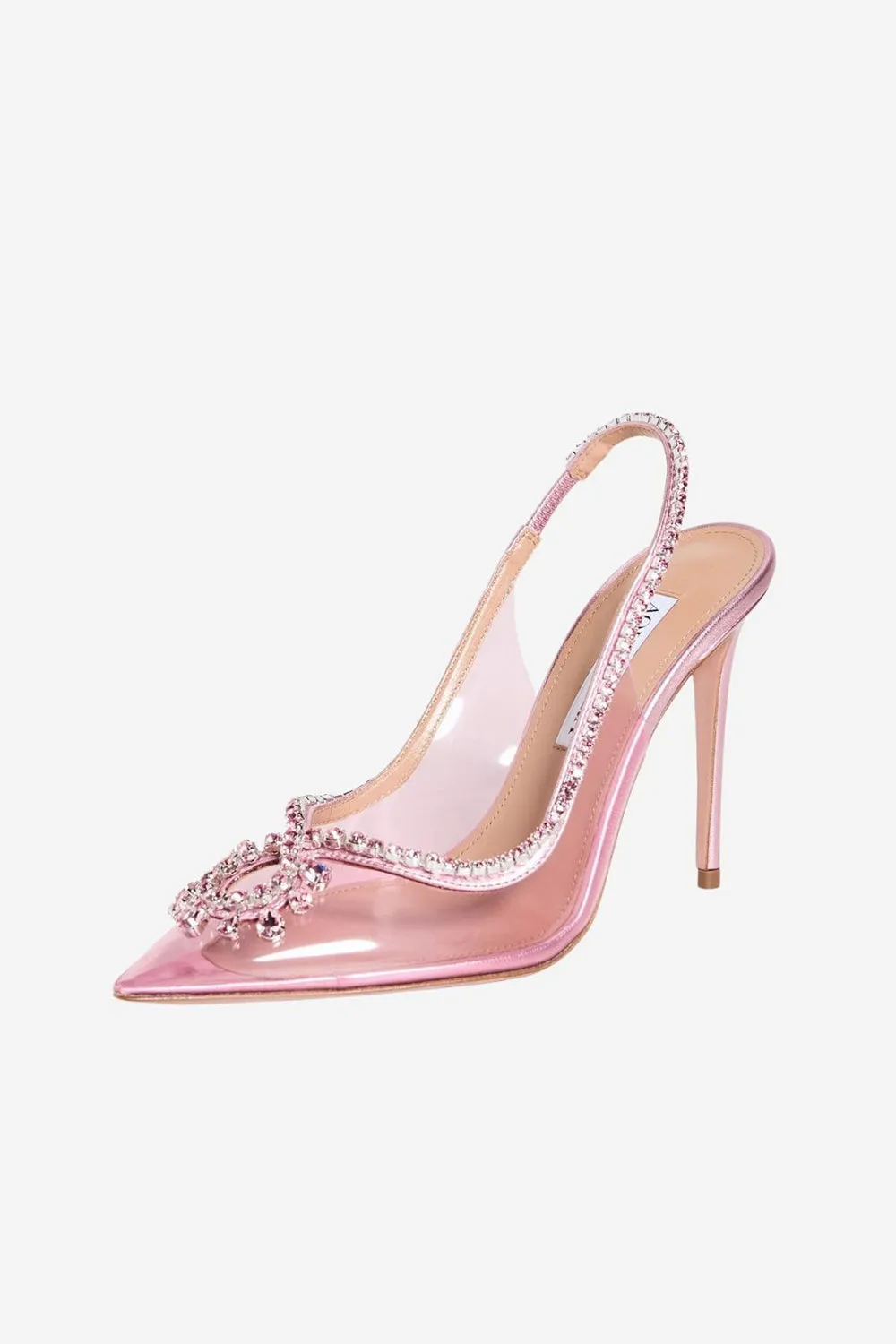 Rhinestone Pink Pointed Toe Stiletto Sandals sold by KissProm product image thumbnail 2