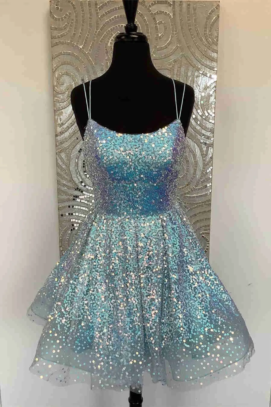 Hot Pink Sequins A-Line Homecoming Dress sold by KissProm product image thumbnail 5