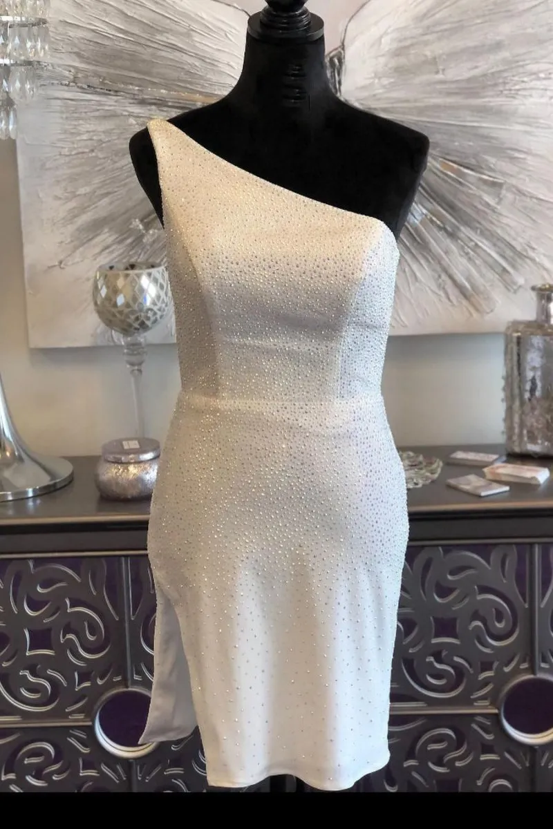 Tight One Shoulder Royal Blue Homecoming Dress sold by KissProm product image thumbnail 2