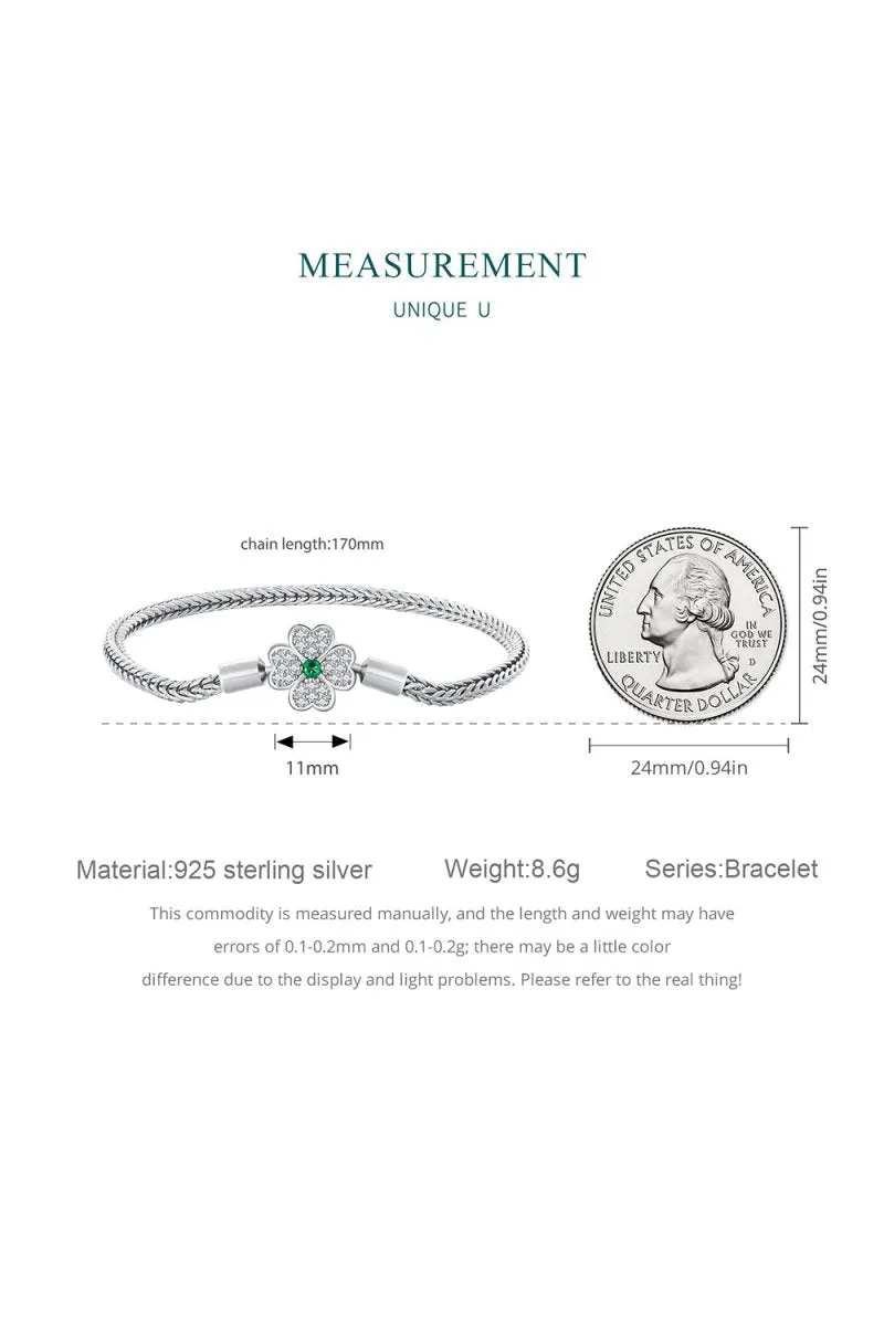 Lucky Four Leaf Clover Bracelet sold by KissProm product image thumbnail 5