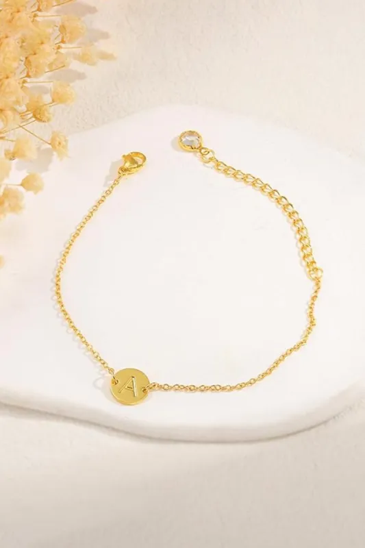 Gold Letter Initial Monogram Bracelets made by KissProm