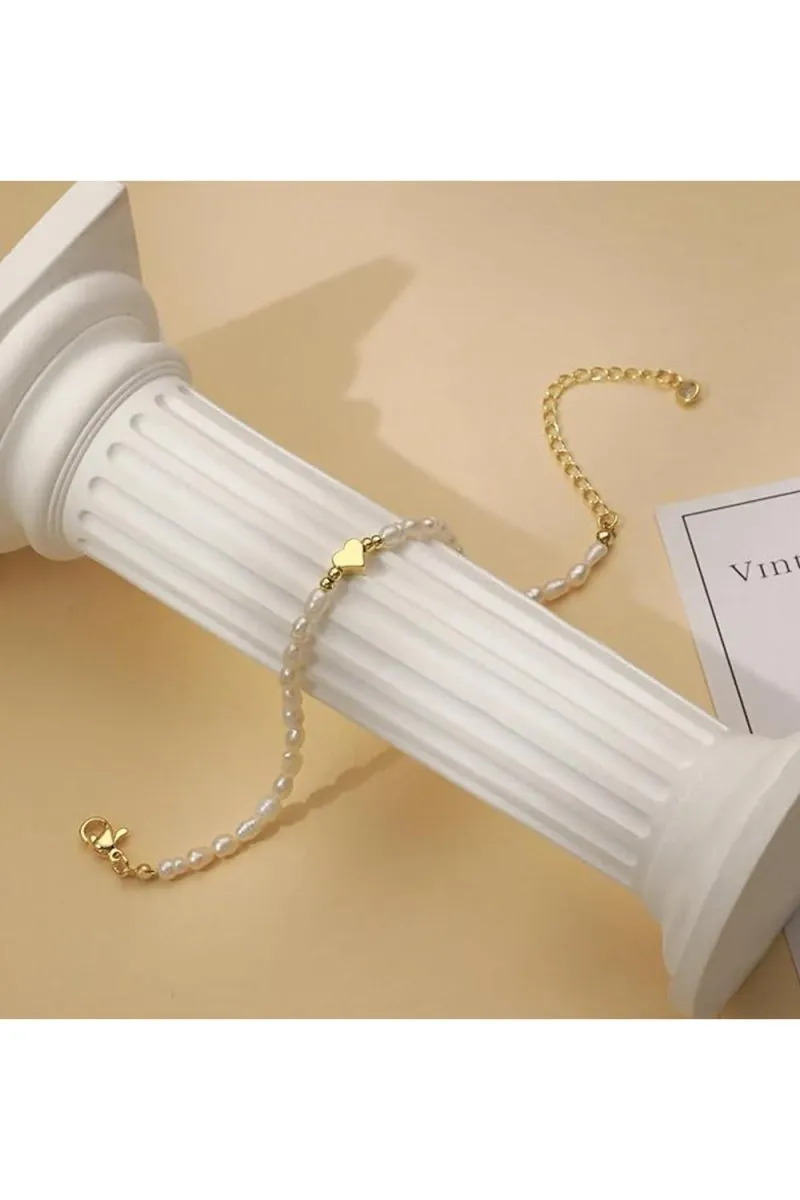 Adjustable Gold Faux Pearl Bracelets sold by KissProm product image thumbnail 3