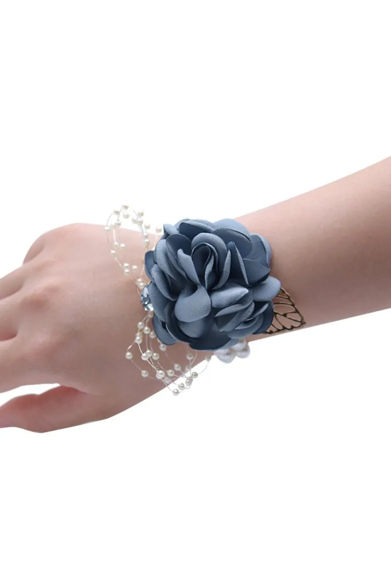 Artificial Silk Roses Wedding Bridesmaid Wrist Corsage sold by KissProm product image thumbnail 3