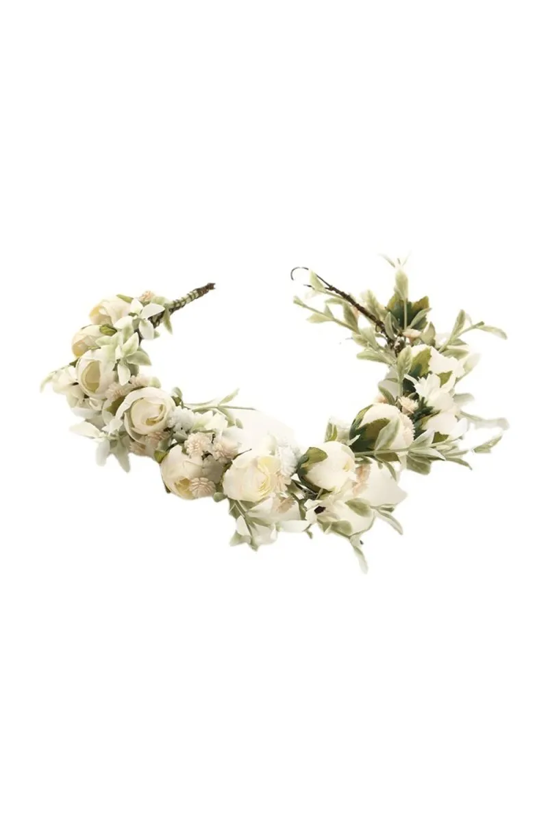 Vintage Boho Artificial Wedding Flowers Crown sold by KissProm product image thumbnail 4