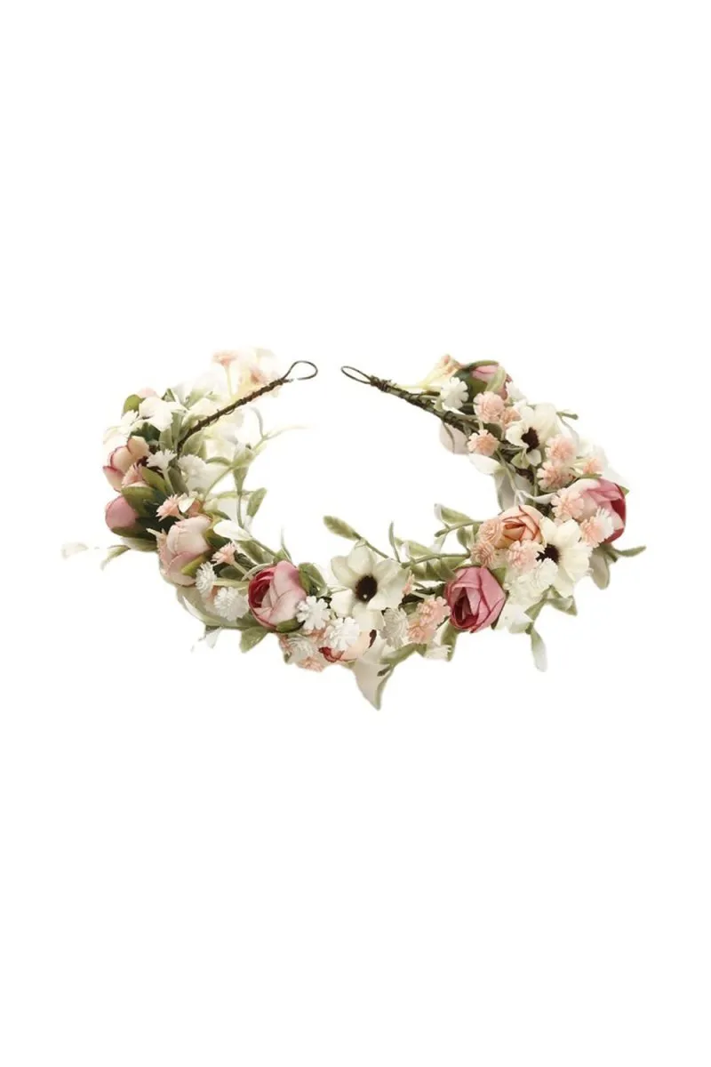 Vintage Boho Artificial Wedding Flowers Crown sold by KissProm product image thumbnail 2
