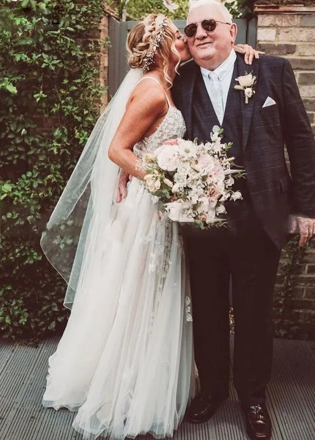 Boho Lace Wedding Dresses A Line Princess sold by KissProm product image thumbnail 4