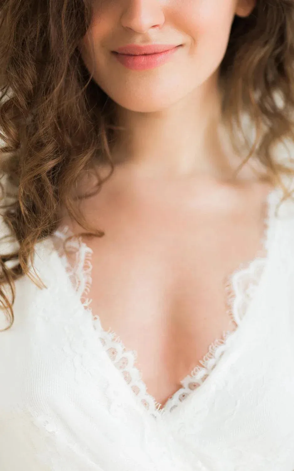 A-Line Sleeveless V-Neck Lace Satin Weddig Dress sold by KissProm product image thumbnail 3