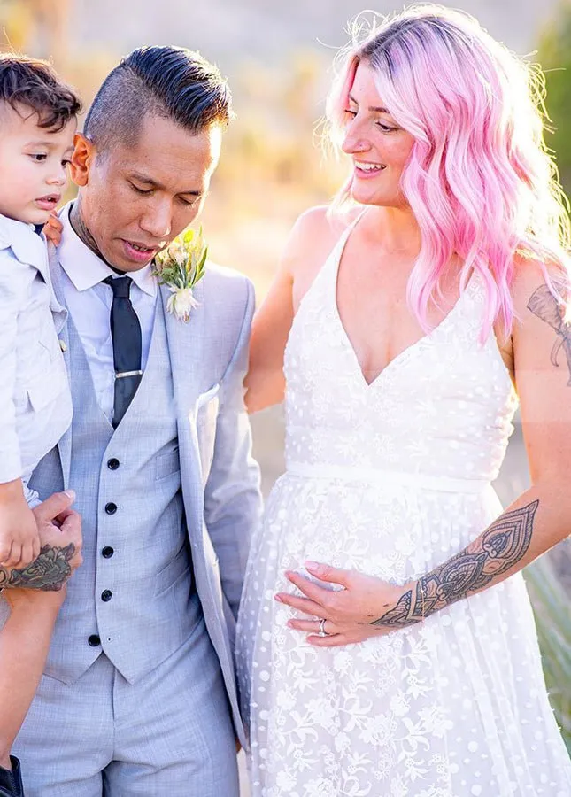 A Line Lace Wedding Dresses Nude Lining sold by KissProm product image thumbnail 3