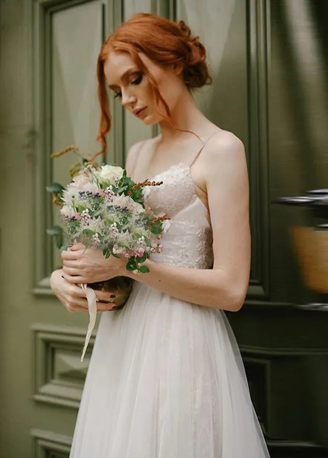 A Line Bohemian Tulle Lace Wedding Dresses Bridal Gowns Beach sold by KissProm product image thumbnail 3
