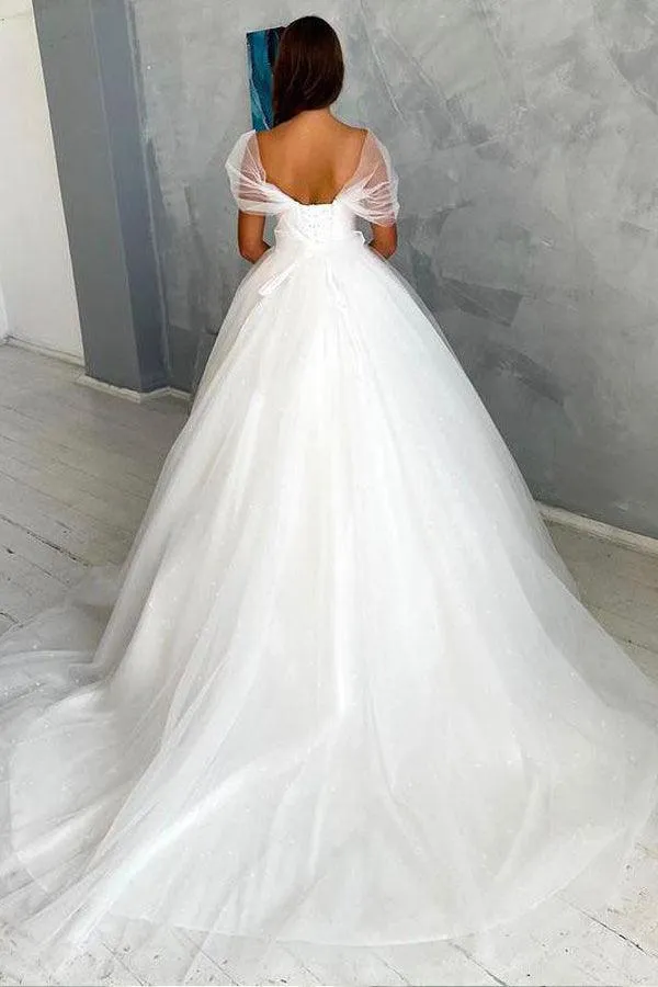 Ball Gown Off-the-shoulder Wedding Dress Tulle Bridal Dress sold by KissProm product image thumbnail 2