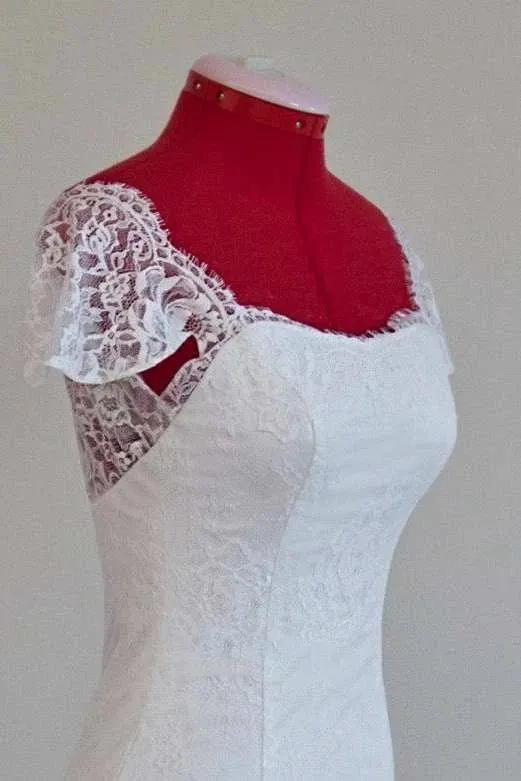 Tulle Satin Bowed Lace Zipper Wedding Dress sold by KissProm product image thumbnail 3