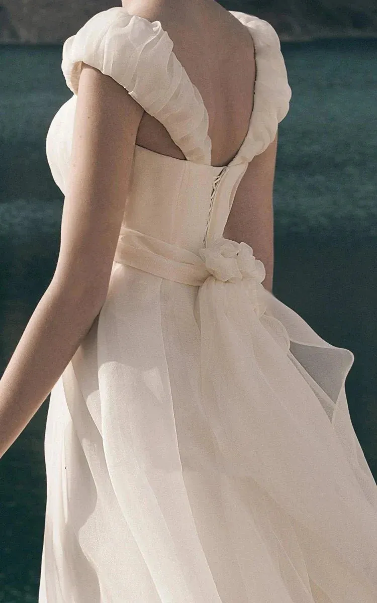 Bohemian Organza Crystals Crown Decor Princess Gown sold by KissProm product image thumbnail 2
