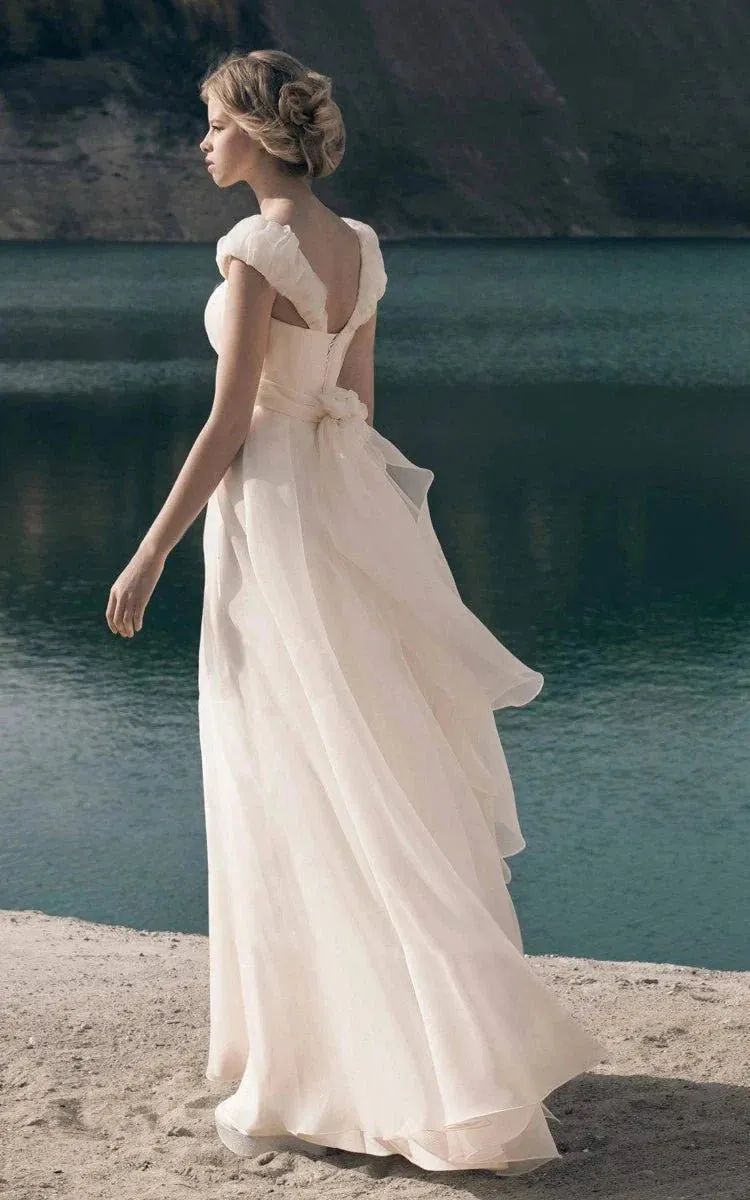 Bohemian Organza Crystals Crown Decor Princess Gown sold by KissProm product image thumbnail 3