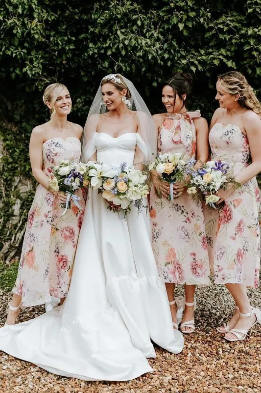 A-Line White Satin Off the Shoulder Wedding Dresses made by KissProm