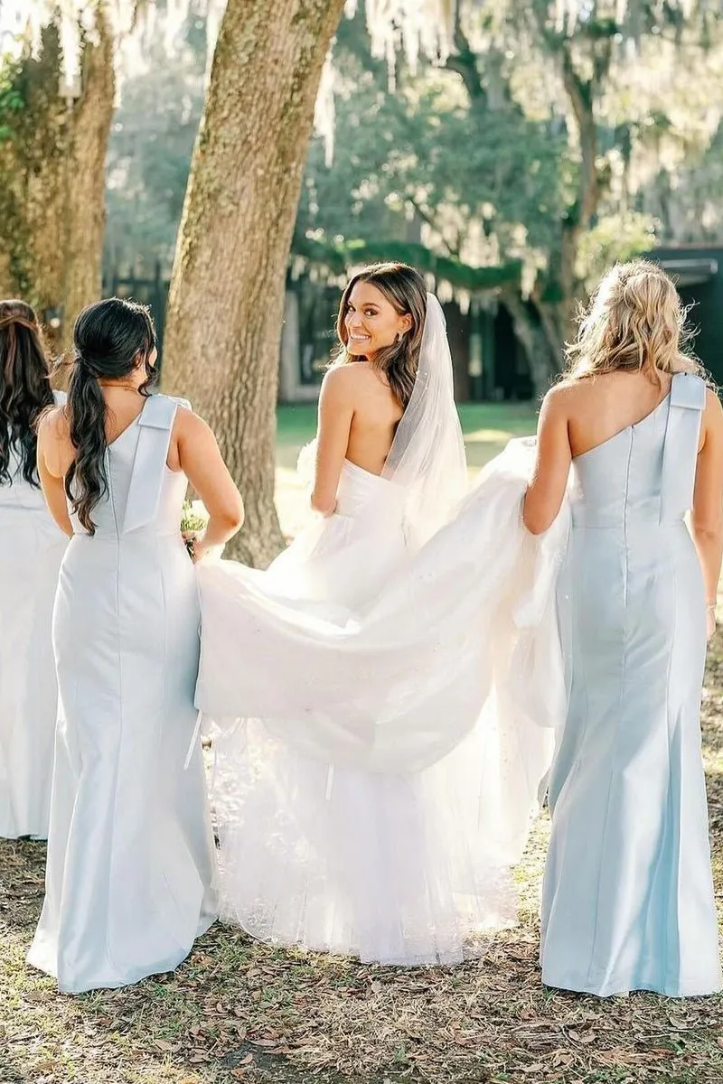 Elegant A-Line Strapless Satin Wedding Dresses sold by KissProm product image thumbnail 2