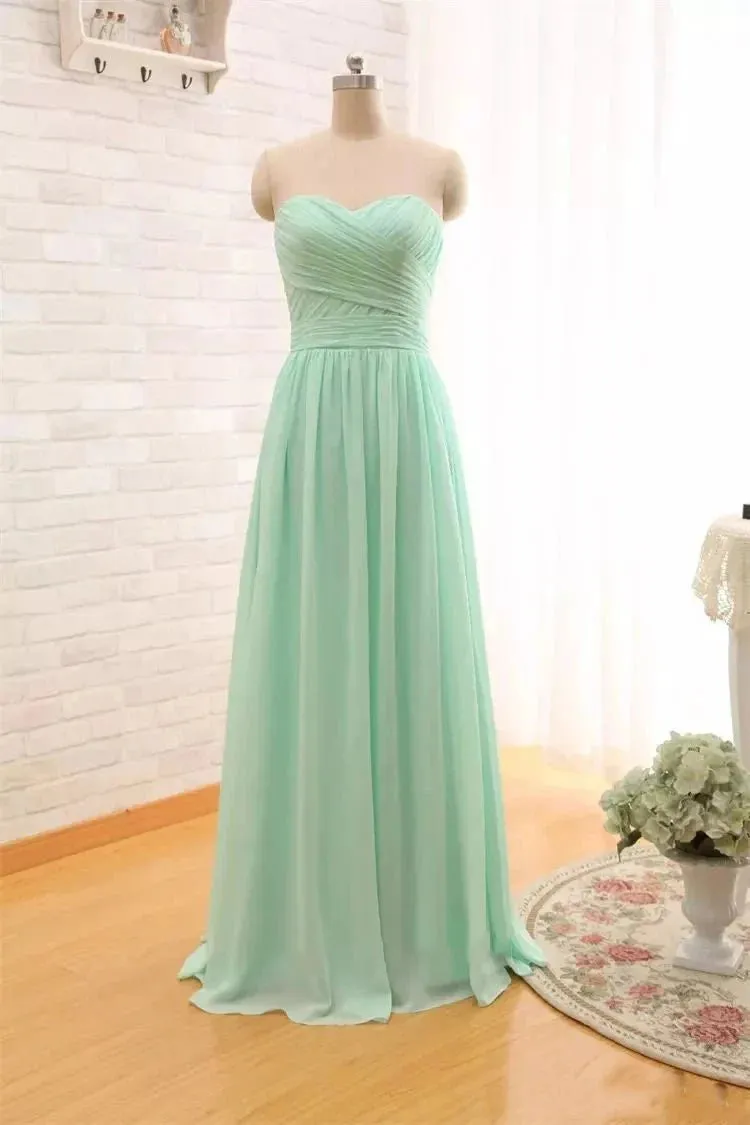 A-Line Sleeveless Floor-length Chiffon Bridesmaid Dress with Criss Cross sold by KissProm product image thumbnail 4