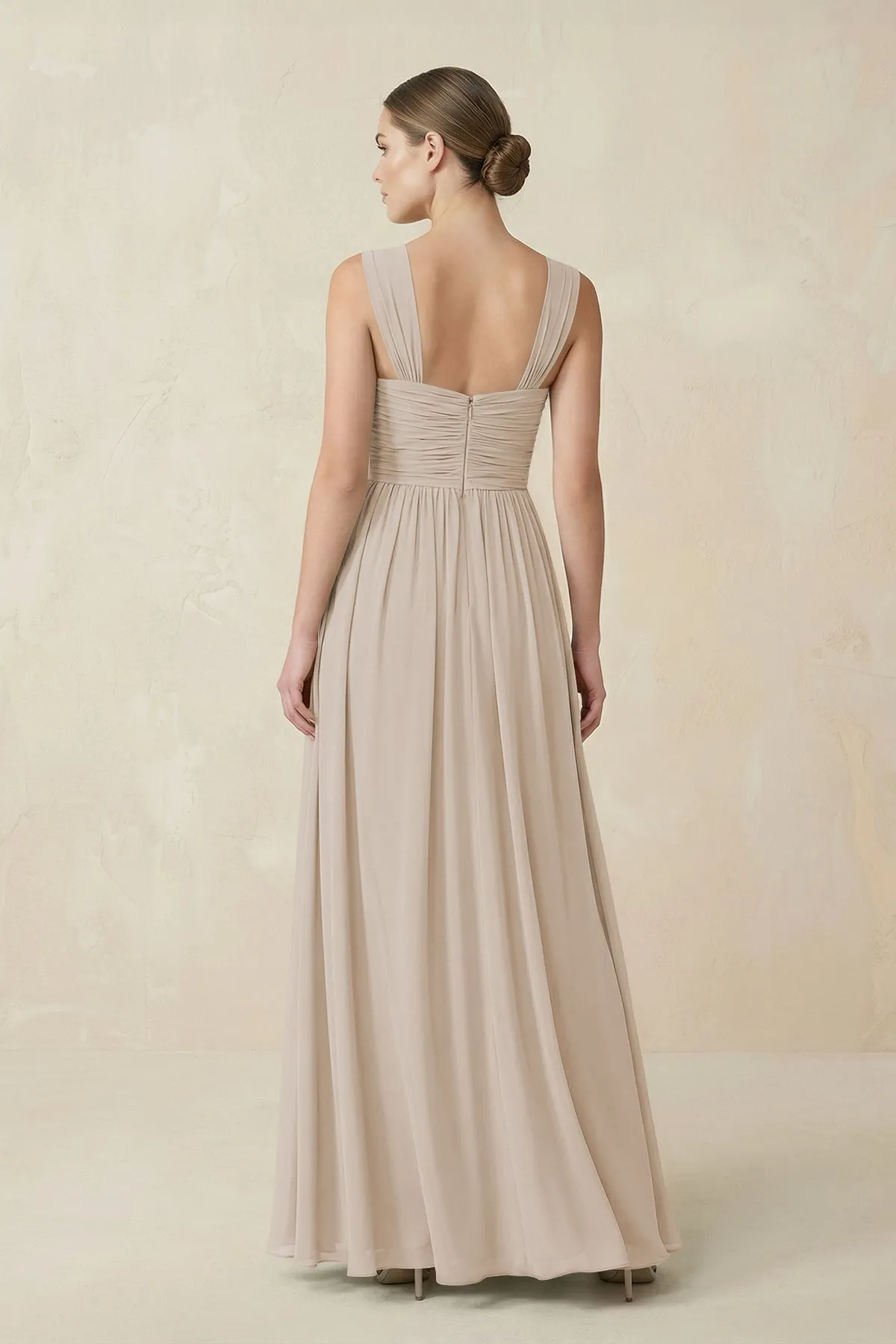 Sweetheart Pleated Chiffon A-Line Bridesmaid Dress in Frost sold by KissProm product image thumbnail 2