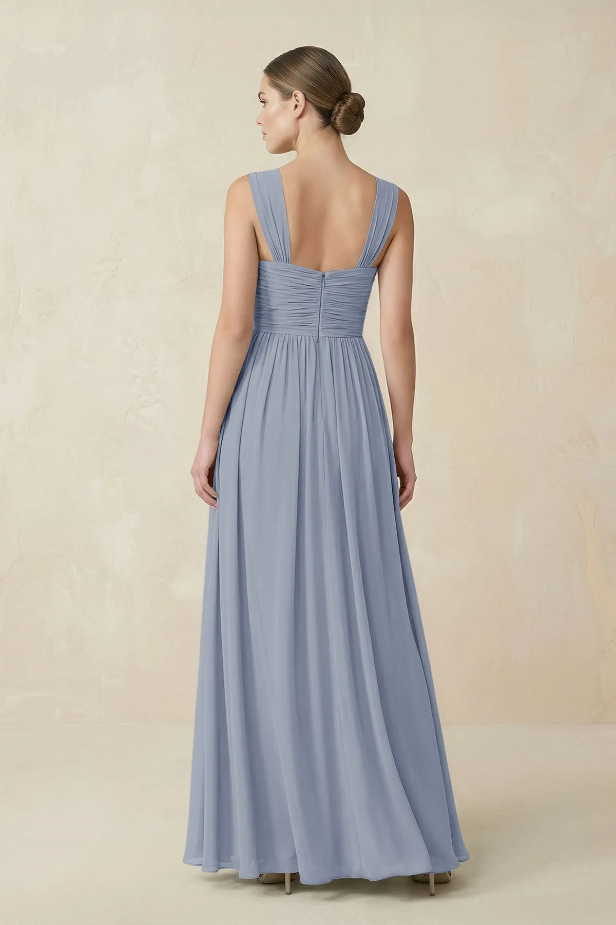 Sweetheart Pleated Chiffon A-Line Bridesmaid Dress in Twilight sold by KissProm product image thumbnail 2