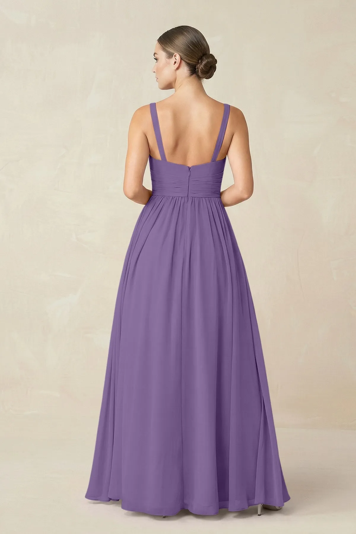 Sweetheart A-Line Chiffon Bridesmaid Dress with Slit in Tahiti sold by KissProm product image thumbnail 2