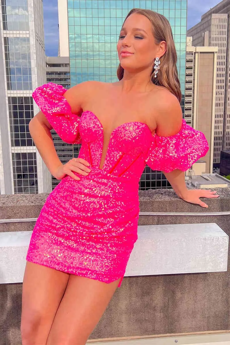 Verity |Bodycon Sweetheart Sequins Homecoming Dress sold by KissProm product image thumbnail 2