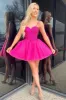 Camille |Barbie Style A Line Hot Pink Short Homecoming Dress sold by KissProm